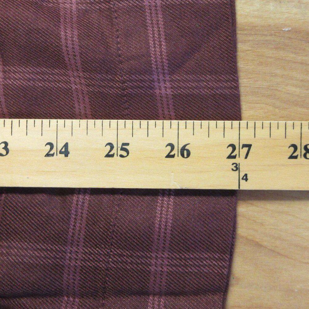 WRANGLER Brown Rust Plaid Blouse Womens Size M (8-10) Popover Top Shirt NWT - Picture 13 of 13